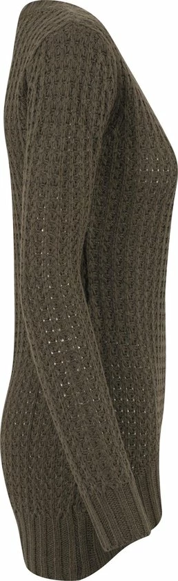 Urban Classics Dames Trui Ladies Long Wideneck Sweater Olive 3 Urban Classics Dames Trui Ladies Long Wideneck Sweater Olive - Afbeelding 3