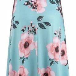 Merkloos Dames Lange Jurk - Maxi Jurk - Korte Mouw - Groen - Maat 2XL -Dameskleding Verkoop 273x840 2