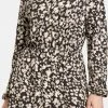 TAIFUN Dames Midi-jurk Met Bloemendessin Oak Gemustert-44