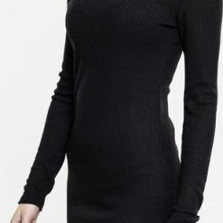 Urban Classics Korte Jurk -XS- Rib Zwart -Dameskleding Verkoop 308x840 4