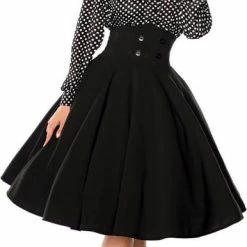 Belsira Paris 50's Swing Rok Zwart -Dameskleding Verkoop 386x840