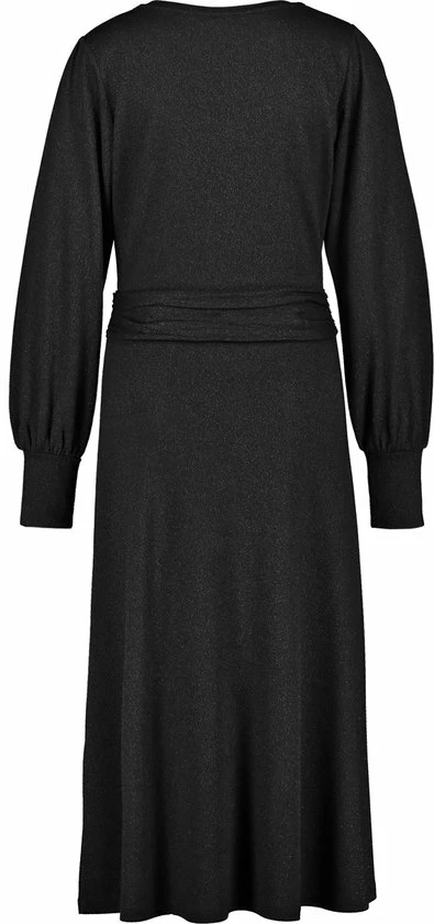 TAIFUN Dames Midi-jurk Met Glittereffect Schwarz-38 7 TAIFUN Dames Midi-jurk Met Glittereffect Schwarz-38 - Afbeelding 7