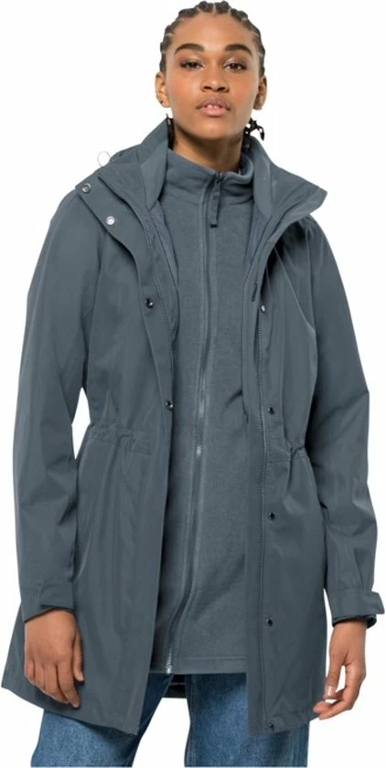 Jack Wolfskin Otttawa Coat - Outdoorjas - Dames - Blauw - Maat M 2 Jack Wolfskin Otttawa Coat - Outdoorjas - Dames - Blauw - Maat M - Afbeelding 2