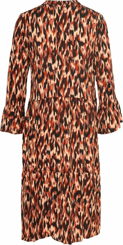 Cassis Korte Jurk In Viscose Met Dierenhuidmotief 3 Cassis Korte Jurk In Viscose Met Dierenhuidmotief - Afbeelding 3