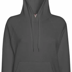 Fruit Of The Loom Dames Getailleerd Lichtgewicht Hoodie Dames Met Capuchon (240 GSM) (Licht Graphite)