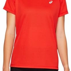 Asics Sport Run Top 150628-600, Vrouwen, Rood, T-shirt, Maat: M