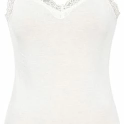 Pieces Dames Hemd Kant - Lace Top - Barbera - M - Wit