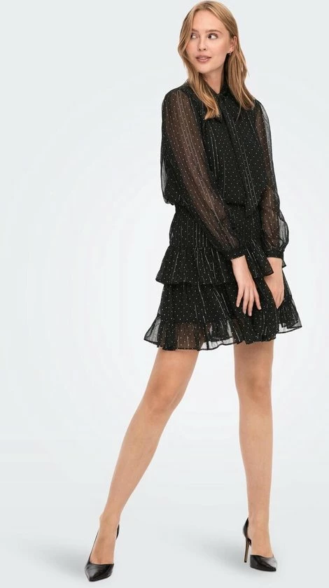 Jacqueline De Yong Blouse Jdycody L/s Bow Top Wvn 15275002 Black/tapiocat D Dames Maat - XS 7 Jacqueline De Yong Blouse Jdycody L/s Bow Top Wvn 15275002 Black/tapiocat D Dames Maat - XS - Afbeelding 7