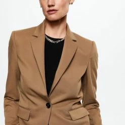 Mango Blazer Getailleerd Colbert 37025131 09 Dames Maat - 46