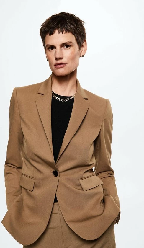 Mango Blazer Getailleerd Colbert 37025131 09 Dames Maat - 46 1 Mango Blazer Getailleerd Colbert 37025131 09 Dames Maat - 46