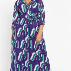 LOLALIZA Wikkeljurk Met Retroprint - Paars - Maat 38 14 LOLALIZA Wikkeljurk Met Retroprint - Paars - Maat 38 -Dameskleding Verkoop 502x840 4