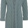 Knit Factory Sally Gebreid Dames Vest - Stone Green - 40/42 - Grof Gebreid