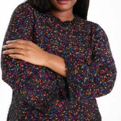 Paprika Trui Met Ringetjesmotief Van Veelkleurig Breiwerk