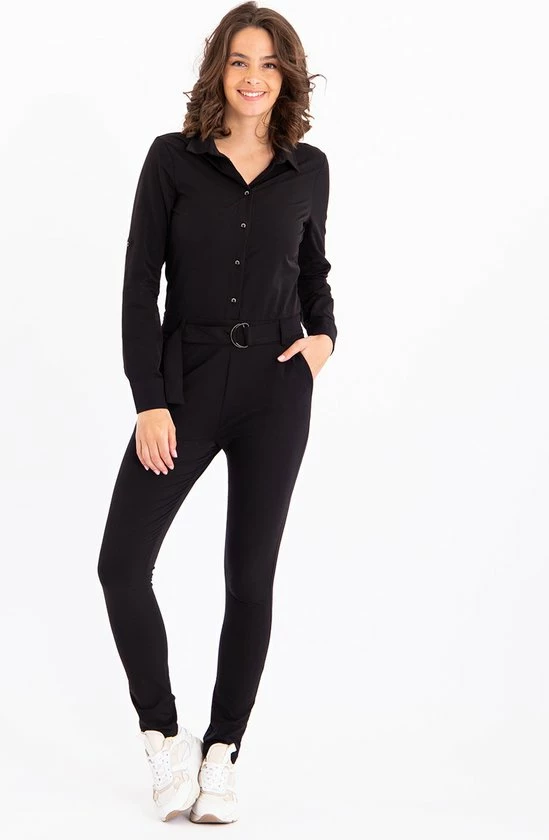 Zwarte Jumpsuit Van Je M'appelle - Dames - Travelstof - Maat 2XL - 1 Maat Beschikbaar 2 Zwarte Jumpsuit Van Je M'appelle - Dames - Travelstof - Maat 2XL - 1 Maat Beschikbaar - Afbeelding 2