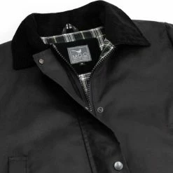 MGO Leisure Wear MGO Waxjas Leeds Dames - 100% Gewaxt Katoen - Winddicht En Waterdicht - Zwart - Maat XL -Dameskleding Verkoop 550x514 1