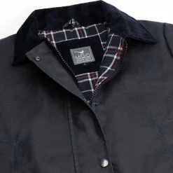 MGO Leisure Wear MGO Waxjas Leeds Dames - 100% Gewaxt Katoen - Winddicht En Waterdicht - Blauw - Maat M -Dameskleding Verkoop 550x514