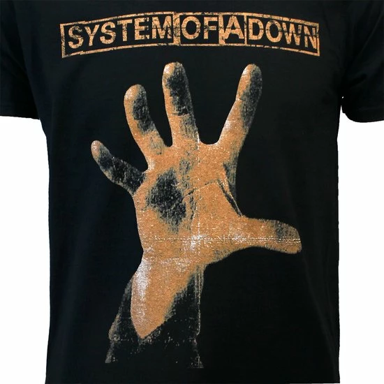 POPMERCH System Of A Down Hand Band T-Shirt Zwart - Officiële Merchandise 3 POPMERCH System Of A Down Hand Band T-Shirt Zwart - Officiële Merchandise - Afbeelding 3