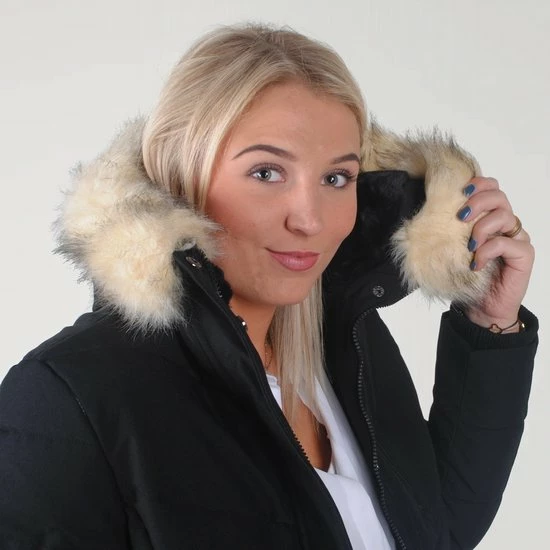 Paragoose - Lange Dames Winterjas - Model Julie - Teddy Gevoerde Capuchon - Zwart 2 Paragoose - Lange Dames Winterjas - Model Julie - Teddy Gevoerde Capuchon - Zwart - Afbeelding 2