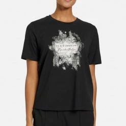 TAIFUN Dames T-shirt Met Print Op De Voorkant Black Gemustert-46 -Dameskleding Verkoop 550x585 1