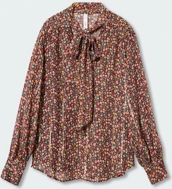 Mango Blouse Blouse Met Strik En Print 37013841 99 Dames Maat - S 2 Mango Blouse Blouse Met Strik En Print 37013841 99 Dames Maat - S - Afbeelding 2