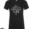 Merkloos Klere-Zooi - All I Want For Christmas Is Wine - Dames T-Shirt - 3XL