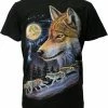 Merkloos Wolven Wolf Pack Volle Maan T-Shirt - Origineel Design