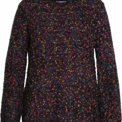 Paprika Trui Met Ringetjesmotief Van Veelkleurig Breiwerk -Dameskleding Verkoop 550x631 1