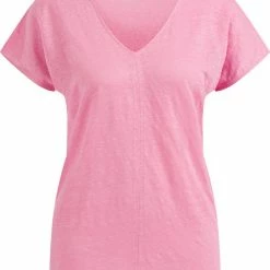 WE Fashion Dames Linnen T-shirt