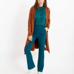Blauwe Broek/Pantalon Van Je M'appelle - Dames - Travelstof - Maat 2XL - 7 Maten Beschikbaar -Dameskleding Verkoop 550x648