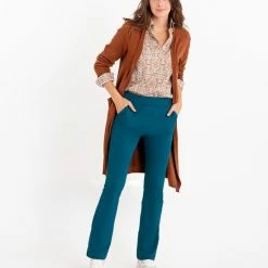 Blauwe Broek/Pantalon Van Je M'appelle - Dames - Travelstof - Maat 2XL - 7 Maten Beschikbaar -Dameskleding Verkoop 550x653 1
