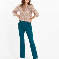 Blauwe Broek/Pantalon Van Je M'appelle - Dames - Travelstof - Maat 2XL - 7 Maten Beschikbaar