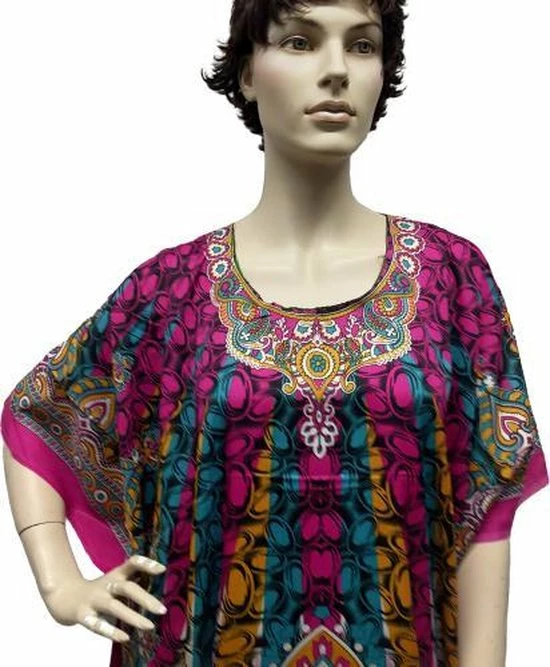 Merkloos Kaftan, Maxi Jurk, Bohemian Patroon, Nieuwe Collectie 2 Merkloos Kaftan, Maxi Jurk, Bohemian Patroon, Nieuwe Collectie - Afbeelding 2