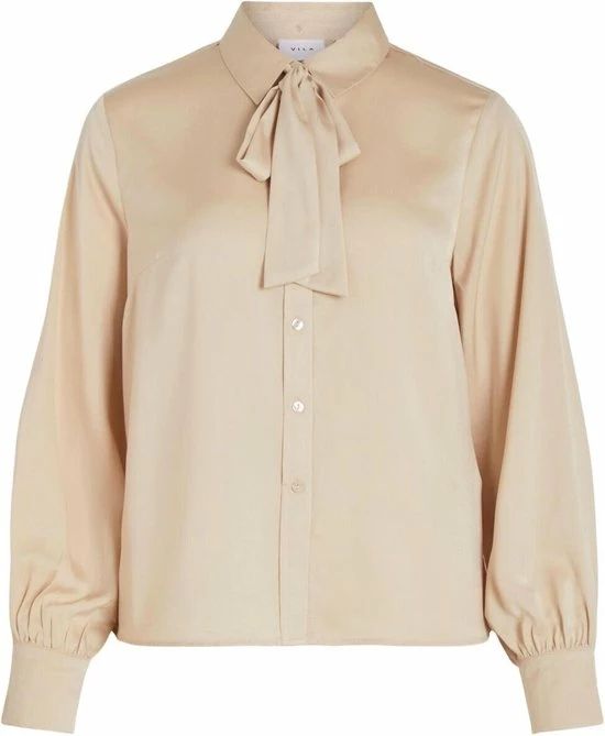Vila Blouse Vielma L/s Shirt 14079469 Frosted Almond Dames Maat - W42 2 Vila Blouse Vielma L/s Shirt 14079469 Frosted Almond Dames Maat - W42 - Afbeelding 2