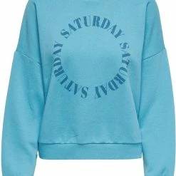 Only Trui Onlweekday L/s Cirkel Box Swt 15274668 Horizon Blue/saturday Dames Maat - M