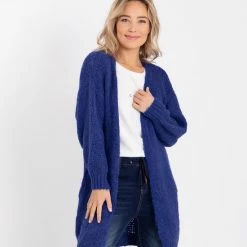 Blauwe Vest Van Je M'appelle - Dames - Maat One Size - 1 Maat Beschikbaar -Dameskleding Verkoop 550x677 14