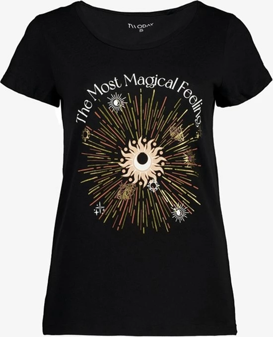 TwoDay Dames T-shirt - Zwart - Maat XL 1 TwoDay Dames T-shirt - Zwart - Maat XL