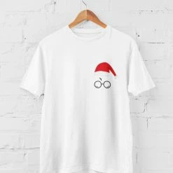 Feel Free Design Harry Potter Christmas T-Shirt | Christmas | Movie | 100% Organisch Katoen | Wit | Maat L