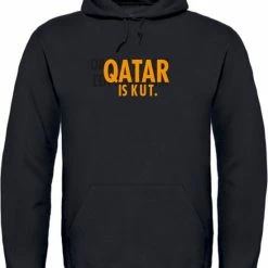 Merkloos Hoodie-WK Qatar Is Kut. - SoBAD. - Oranje Hoodie Dames - Oranje Hoodie Heren - Oranje Sweater Nederlands Elftal - WK Voetbal 2022 Hoodie - WK Voetbal 2022 Kleding - Nederlands Elftal Voetbal Trui