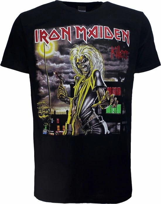 POPMERCH Iron Maiden Killers Album Cover Band T-Shirt - Officiële Merchandise 1 POPMERCH Iron Maiden Killers Album Cover Band T-Shirt - Officiële Merchandise