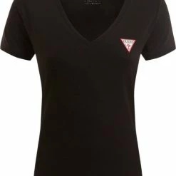 Guess SS VN Mini Triangle Dames T-Shirt - Zwart - Maat XL