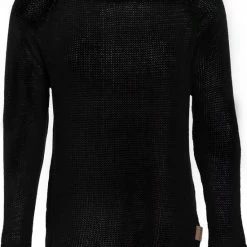 Knit Factory Jasmin Gebreide Dames Trui - Zwart - 40/42 - 80% Gerecycled Katoen