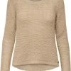 Only Trui Onlgeena Xo L/s Pullover Knt Noos 15113356 Humus Dames Maat - M