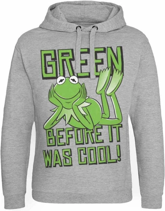 Hybris The Muppets Hoodie/trui -L- Kermit - Green, Before It Was Cool! Grijs 1 Hybris The Muppets Hoodie/trui -L- Kermit - Green, Before It Was Cool! Grijs