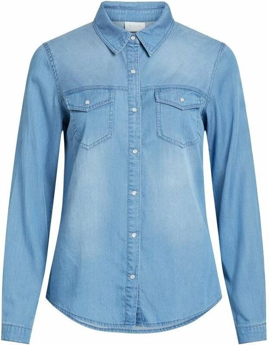 VILA VIBISTA DENIM SHIRT/SU-NOOS Dames Blouse - Maat L 12 VILA VIBISTA DENIM SHIRT/SU-NOOS Dames Blouse - Maat L - Afbeelding 12