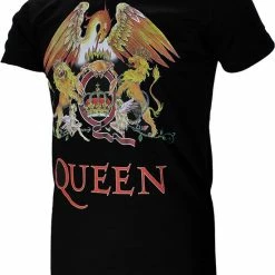 POPMERCH Queen Classic Crest Logo Band T-Shirt Zwart - Officiële Merchandise 5 POPMERCH Queen Classic Crest Logo Band T-Shirt Zwart - Officiële Merchandise -Dameskleding Verkoop 550x706 1