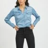 VILA VIBISTA DENIM SHIRT/SU-NOOS Dames Blouse - Maat L