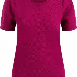 WE Fashion Dames Sweat T-shirt Met Structuur