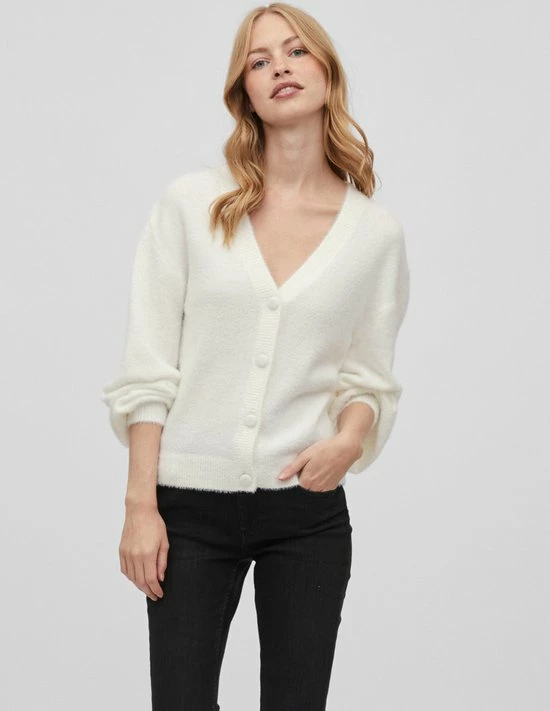 VILA VILAJULI LS OVERSIZE REV KNIT CARDI-NOOS Dames Vest - Maat XL 1 VILA VILAJULI LS OVERSIZE REV KNIT CARDI-NOOS Dames Vest - Maat XL