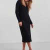 PIECES PCKYLIE LS O-NECK MIDI DRESS NOOS Dames Top - Maat XL
