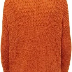 Jacqueline De Yong Trui Jdynew Megan L/s Pullover Knt Noos 15208245 Burnt Orange Dames Maat - XL -Dameskleding Verkoop 550x714